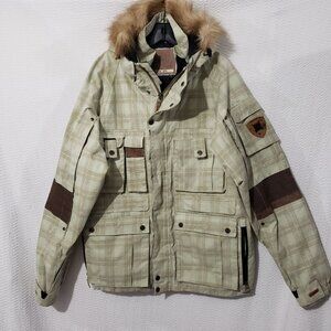 RARE ALLYANCE Waterproof Plaided Snowboard Ski Jacket MSRP $349 L +